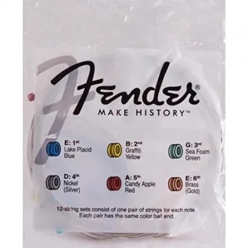 Fender 80/20 Bronze Acoustic Guitar Strings Bright Clear Tones