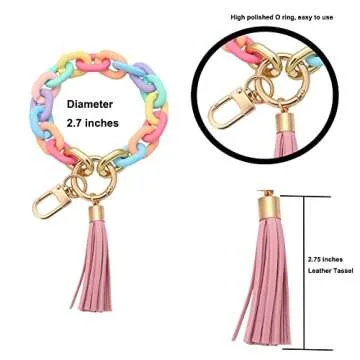 Trendy Colorful Wristlet Keychain for Fashionable Women