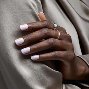 KISS imPRESS No Glue Mani Press-On Nails, Color FX, 'Good Mood', Light Pink, Short Size, Squoval Shape, Includes 30 Nails, Prep Pad, Instructions Sheet, 1 Manicure Stick, 1 Mini File