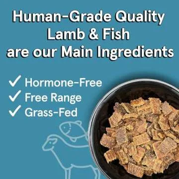 Real Meat Air Dried Dog Food w/ Real Lamb & Fish - 2lb Bag of Grain-Free Real Meat Dog Food Sourced ...