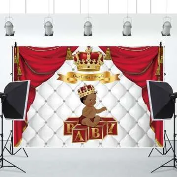 Renaiss 7x5ft Royal Red Backdrop for Baby Showers Photography