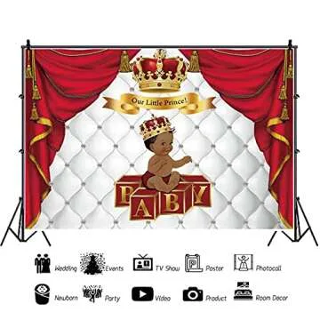 Renaiss 7x5ft Royal Red Backdrop for Baby Showers Photography