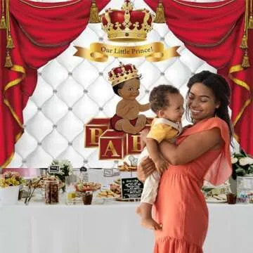 Renaiss 7x5ft Royal Red Backdrop for Baby Showers Photography