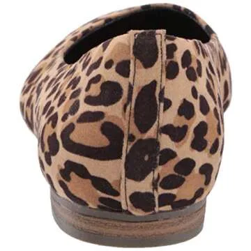 Dr. Scholl's Shoes womens Aston Ballet Flat, Leopard Microfiber, 8.5 Wide US