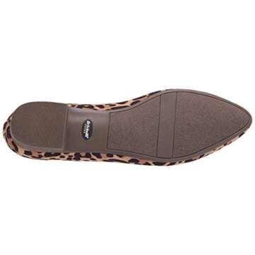 Dr. Scholl's Shoes womens Aston Ballet Flat, Leopard Microfiber, 8.5 Wide US