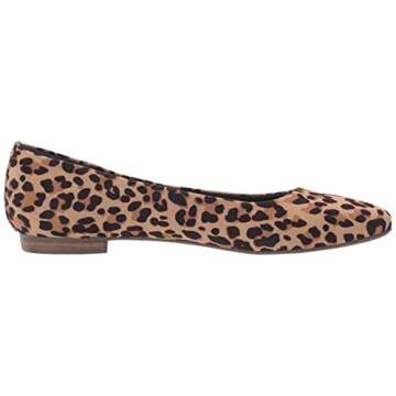 Dr. Scholl's Shoes womens Aston Ballet Flat, Leopard Microfiber, 8.5 Wide US