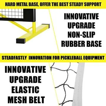 PICKLETECH 4.0 Slim Portable Pickleball Net with Carry Bag