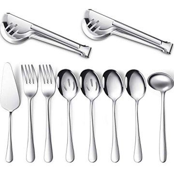 10-Piece Stainless Steel Serving Utensil Set for Every Occasion