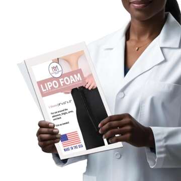 New Millennium Premium Lipo Foam Sheets (5 Pack) | USA Medical-Grade Compression Pads - Liposuction,...