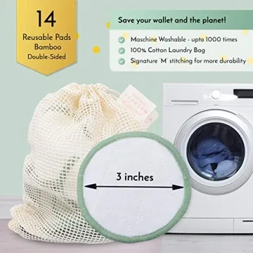 MUEROSA Reusable Bamboo Makeup Remover Pads Set - Eco-Friendly