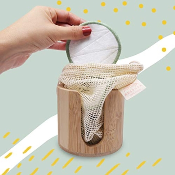 MUEROSA Reusable Bamboo Makeup Remover Pads Set - Eco-Friendly