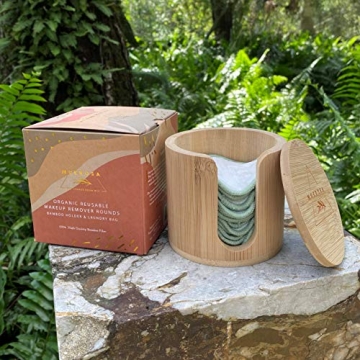 MUEROSA Reusable Bamboo Makeup Remover Pads Set - Eco-Friendly
