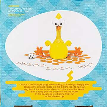 Big G Creative: Cluckle Free Range Word Game, 2-6 Players, Ages 7+, 15 Minute Gameplay, Multi