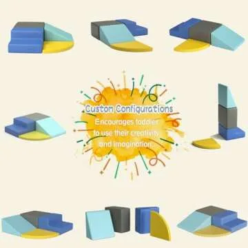 CMFYDAILY 4 Pieces Kids Climbing Toys for Toddlers 1-3, Lightweight Couch Kids for Crawling and Sliding, Soft Play Equipment Foam Blocks Climber, Indoor Climb and Crawl Activity Play Set