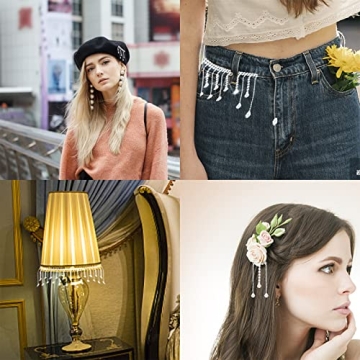 Rhinestone Ribbon Tassel Chain for Elegant DIY Creations