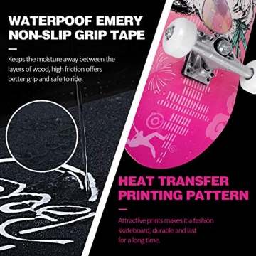 BELEEV Complete 31 Inch Skateboard for All Ages