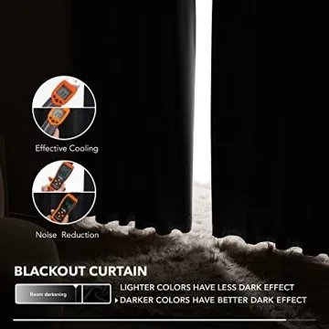 Deconovo Blackout Curtains 84 Inch Room Darkening Thermal Insulation