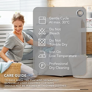 Deconovo Blackout Curtains 84 Inch Room Darkening Thermal Insulation