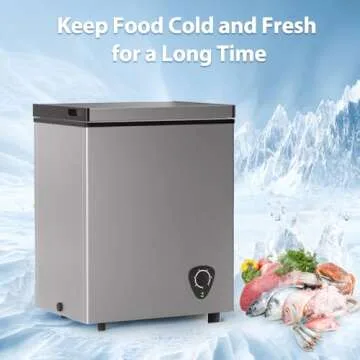 Lifeplus 3.5 Cubic Feet Chest Freezer for Home & Office