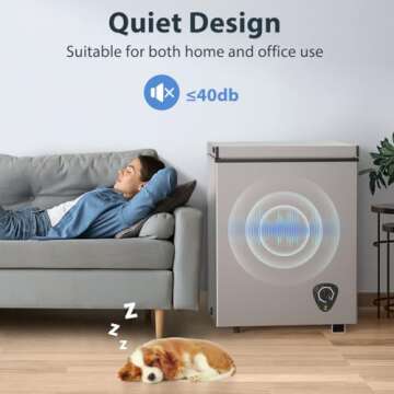 Lifeplus 3.5 Cubic Feet Chest Freezer for Home & Office