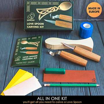 BeaverCraft, Wood Whittling Kit for Beginners DIY04 - Spoon Carving Kit - Wood Carving Whittling Hob...