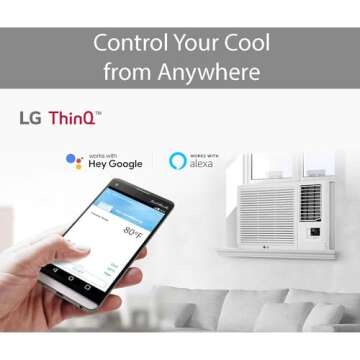 LG Smart Wi-Fi 12,200 BTU Air Conditioner for Perfect Cooling
