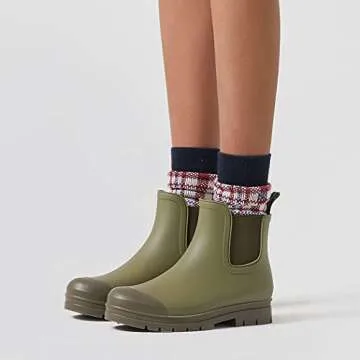 Stylish Waterproof Planone Short Rain Boots for Women