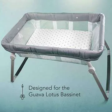 Luvberries 100% Organic Cotton Bassinet Sheets for Guava Lotus