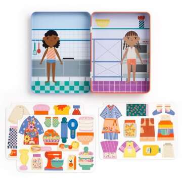 Mudpuppy I Can Be... A Chef! Magnetic Play Set from, Includes 2 Brightly Illustrated Background Scen...