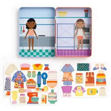 Mudpuppy I Can Be... A Chef! Magnetic Play Set from, Includes 2 Brightly Illustrated Background Scen...