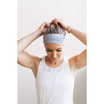 Maven Thread Dakota Wide Sports Headband for Women - Non-Slip 4" Thick Sweatbands for Running, Exercise, Gym, Athletic Workouts, and Yoga, 2 Pack