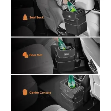 HOTOR Car Trash Can - Leak-Proof & Easy to Install