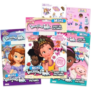 Disney Fancy Nancy Magic Ink Coloring Book Set - 3 Books & Stickers