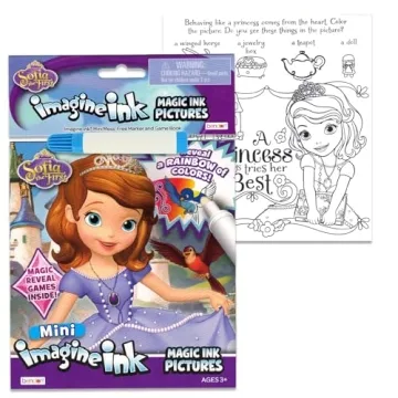 Disney Fancy Nancy Magic Ink Coloring Book Set with Stickers