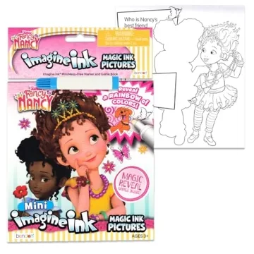 Disney Fancy Nancy Magic Ink Coloring Book Set with Stickers
