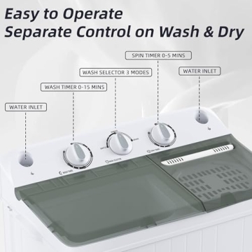 Elevon Portable Twin Tub Washing Machine for Small Spaces