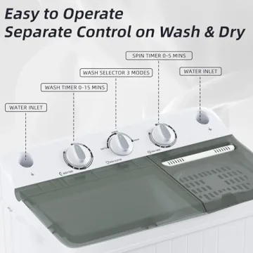 Elevon Portable Twin Tub Washing Machine for Small Spaces