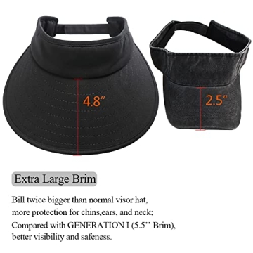 Sun Visor Hats Large Brim UV Protection for Summer Fun