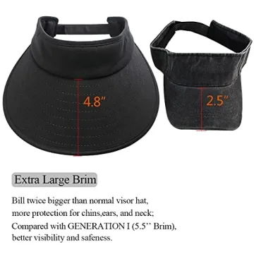 Sun Visor Hats Large Brim UV Protection for Summer Fun