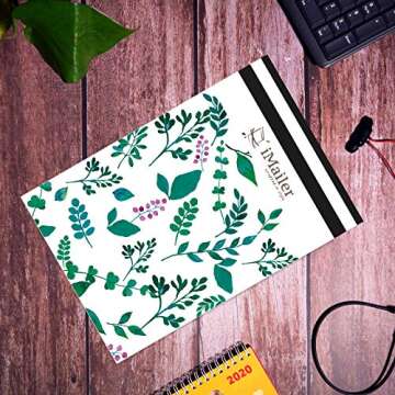 iMailer-12" x 15.5"(100pcs) Poly Mailer Envelope Gold Thank You Leaf Mailing Shipping Package Bags-Self Seal