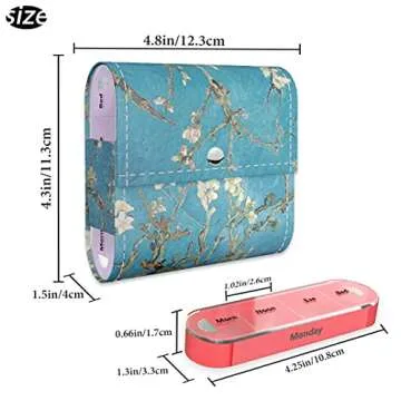 Pill Organizer,LIZIMANDU Weekly Travel Pill Case Box Medication Reminder Daily AM PM, Day Night 7 Co...