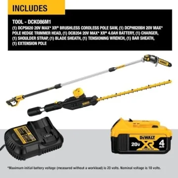 DEWALT 20V MAX Cordless Pole Saw Hedge Trimmer Combo Kit