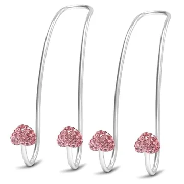 Chic Pink Car Accessories for Women, 2 Pcs Hot Pink Car Decor Hooks for Purses and Bags, Durable Bac...