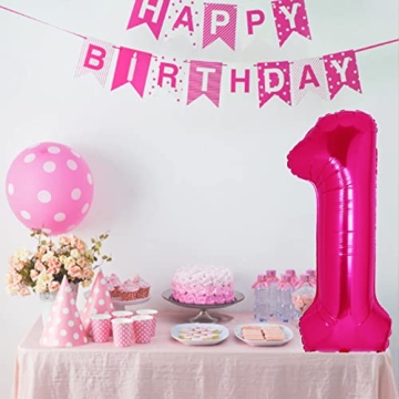 Giant Pink Number 5 Balloon for Birthday Party Decoration