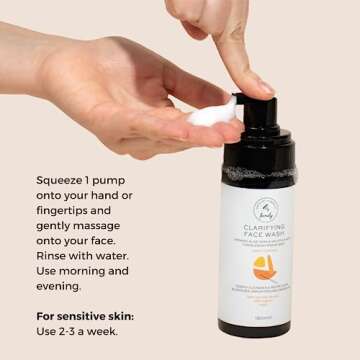 The Natural and Organic Family Clarifying Face Wash with Salicylic Acid - Facial Cleanser for Oily, Normal, and Combination Skin - Exfoliating, Pore Minimizing Formula for Teens
