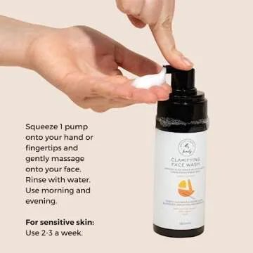 The Natural and Organic Family Clarifying Face Wash with Salicylic Acid - Facial Cleanser for Oily, Normal, and Combination Skin - Exfoliating, Pore Minimizing Formula for Teens