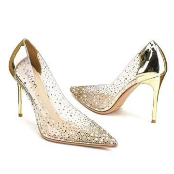 Naiyee Women's High Stiletto Clear Heels for Fashion-forward Style