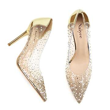 Naiyee Women's High Stiletto Clear Heels for Fashion-forward Style