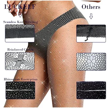 Rhinestone Fishnet Tights for Stylish Parties