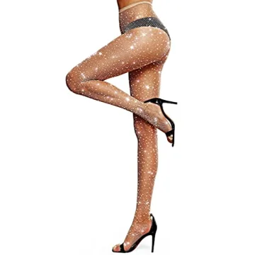 Rhinestone Fishnet Tights for Stylish Parties